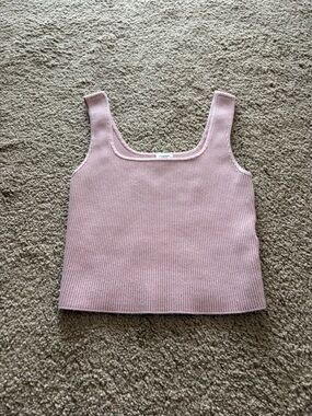 Abercrombie & Fitch Dusty Pink Ribbed Tank Top